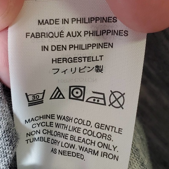 J. Crew Belted Cross Back Long Sleeve Top Gray Size XS - Picture 7 of 8